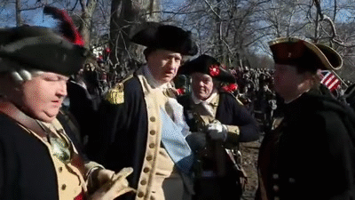 George Washington Cuts Cake Like A Boss
