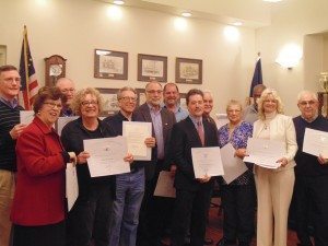 Recipients of Langhorne Borough's Lifetime Achievement Award. Credit: Amanda Kuehnle/LevittownNow.com