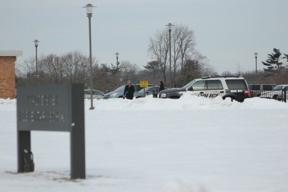 Police outside Walt Disney Elementary School. Credit: Tom Sofield/LevittownNow.com