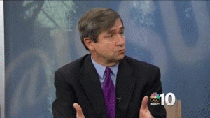 Joe Sestak in a TV interview. Credit: NBC 10