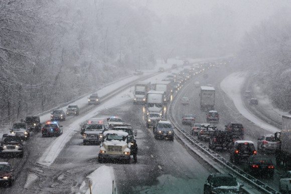 A crash on Route 1 northbound caused problems for motorists as they headed through Langhorne Friday afternoon. Credit: Tom Sofield/LevittownNow.com