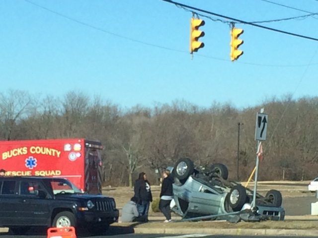 Car Flips In Bristol Crash