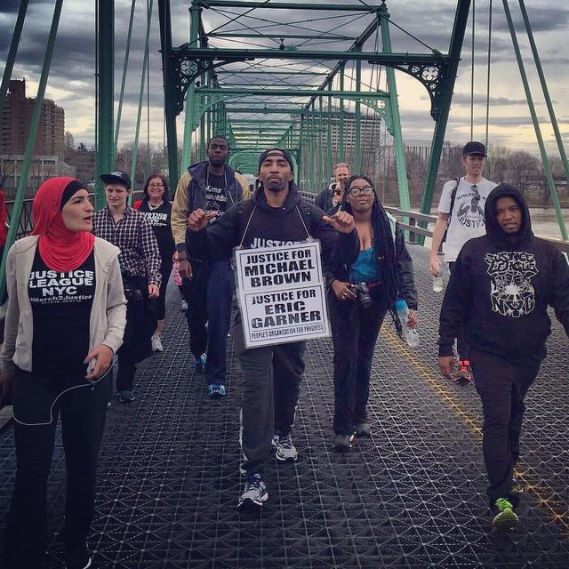 Marchers Walk Through Lower Bucks County