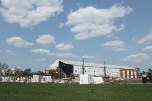 A view of the Ralph Waldo Emerson Elementary School project on Tuesday. Credit: Tom Sofield/LevittownNow.com