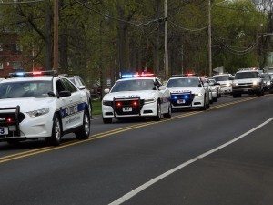 Police travel along Bristol-Oxford Valley Road in Bristol Township. Credit: Woody Summers/Submitted