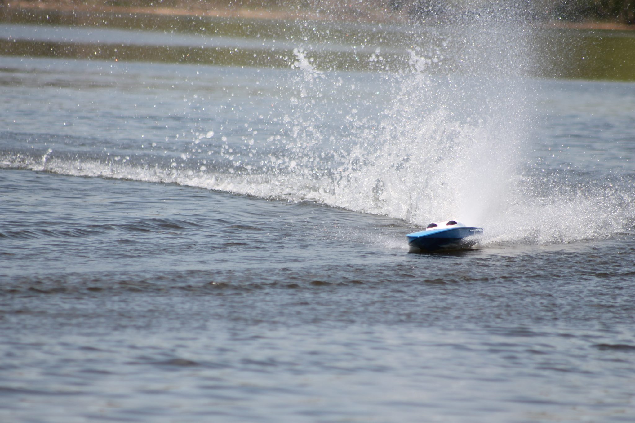 Miniature Boats Race On Magnolia Lake