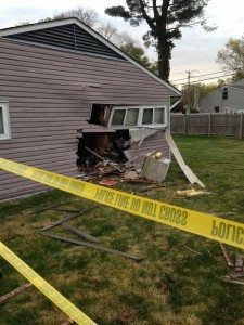 Damage to the house on Blue Ridge Turn. Credit: Ashley