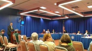 Copeland presenting his proposed budget.  Credit: Tom Sofield/LevittownNow.com
