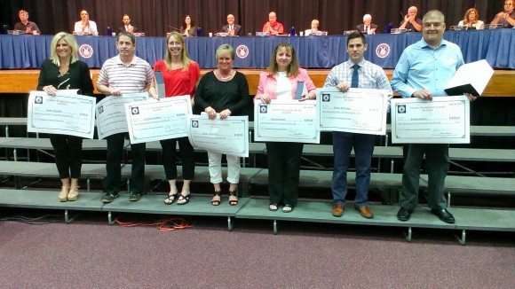 The teachers that were honored. Credit: Tom Sofield/LevittownNow.com