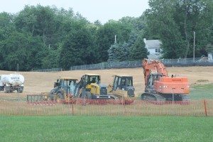 Construction equipment at the Tawanka site. Credit: Tom Sofield/LevittownNow.com