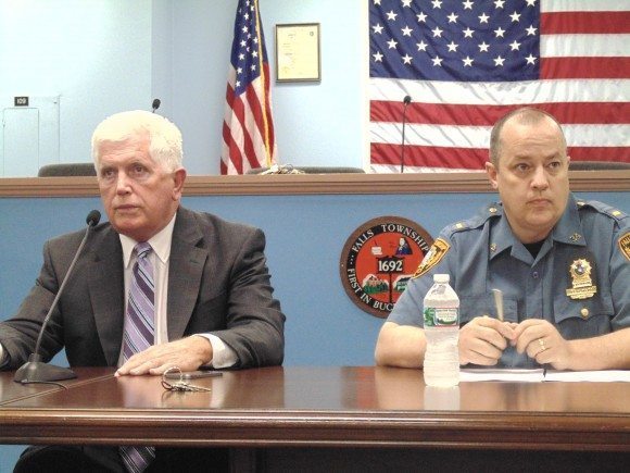 Chief Wilcox and Lt. Hank Ward. Credit: Amanda Kuehnle/LevittownNow.com