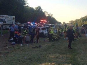 A photo of the crash scene. Credit: Submitted
