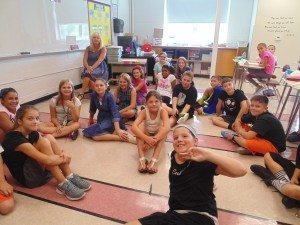 A fifth grade on their first day at Carl Sandburg Middle School in Levittown's Highland Park section. Credit: Amanda Kuehnle/LevittownNow.com