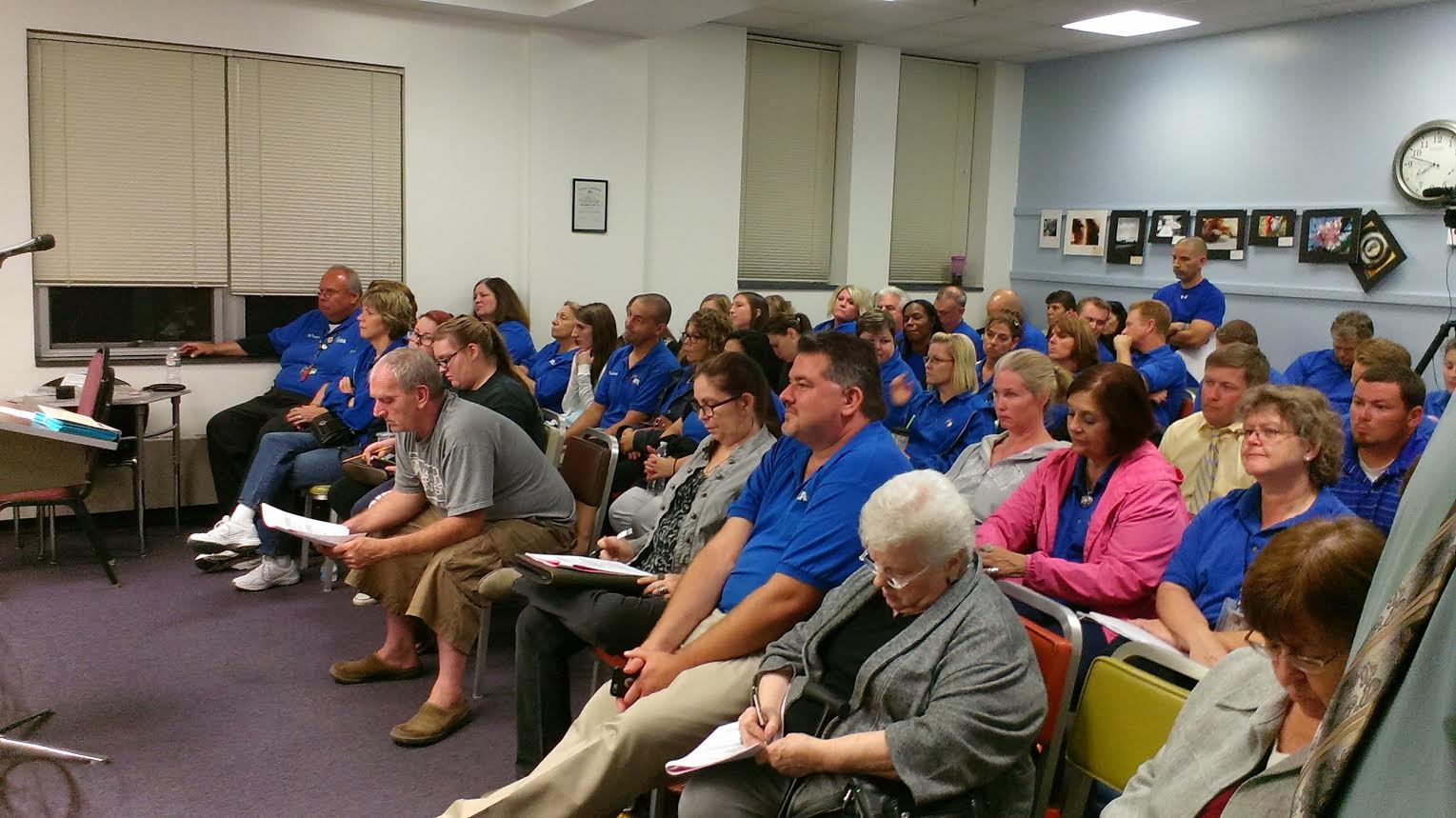 Members Of Bristol Twp. Teachers’ Union Pack Board Meeting