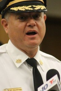 Bensalem Public Safety Director Fred Harran speaking. Credit: Tom Sofield/LevittownNow.com