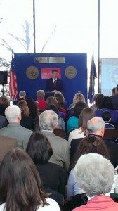 Former Lt. Gov. Jim Cawley speaking last week. Credit: Tom Sofield/LevittownNow.com