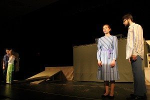 A student performs a scene from "A Piece Of My Heart," which is the play that brought Kelsey to Pennsbury. Credit: Tom Sofield/LevittownNow.com