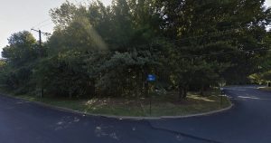 The wooded area where the proposed facility could be constructed. Credit: Google Maps