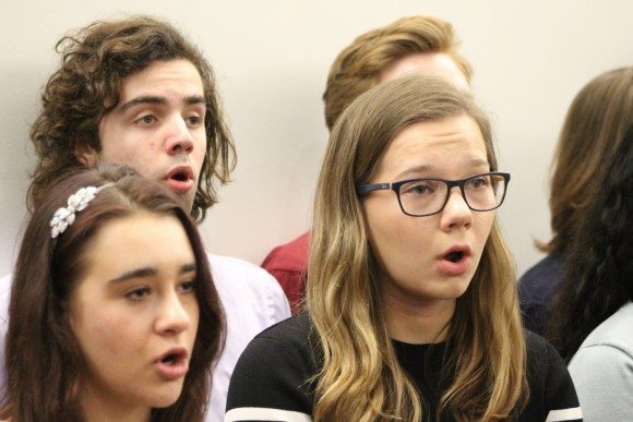 The CB East High School choir performing. Credit: Tom Sofield/LevittownNow.com