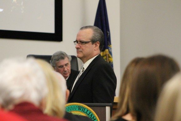 Coroner Dr. Joseph Campbell being sworn in for another term. Credit: Tom Sofield/LevittownNow.com