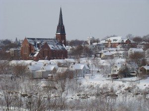 A snow-covered Bangor, Maine. Credit: Denis Santerre