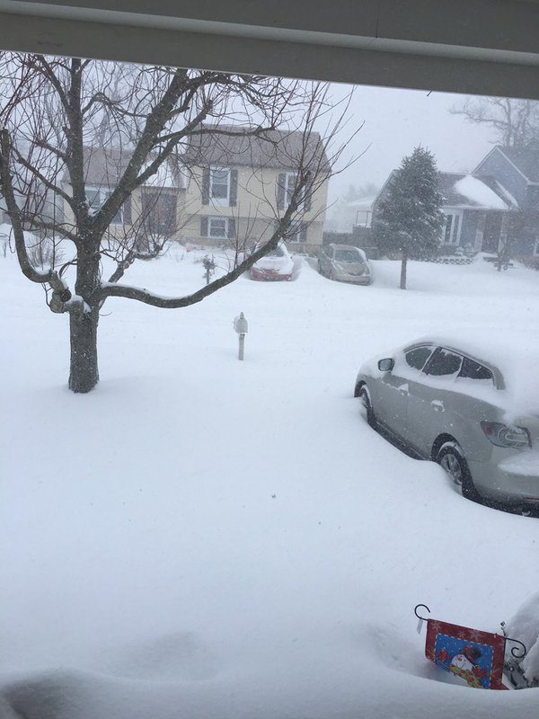 Saturday Morning Snow Totals In Lower Bucks County