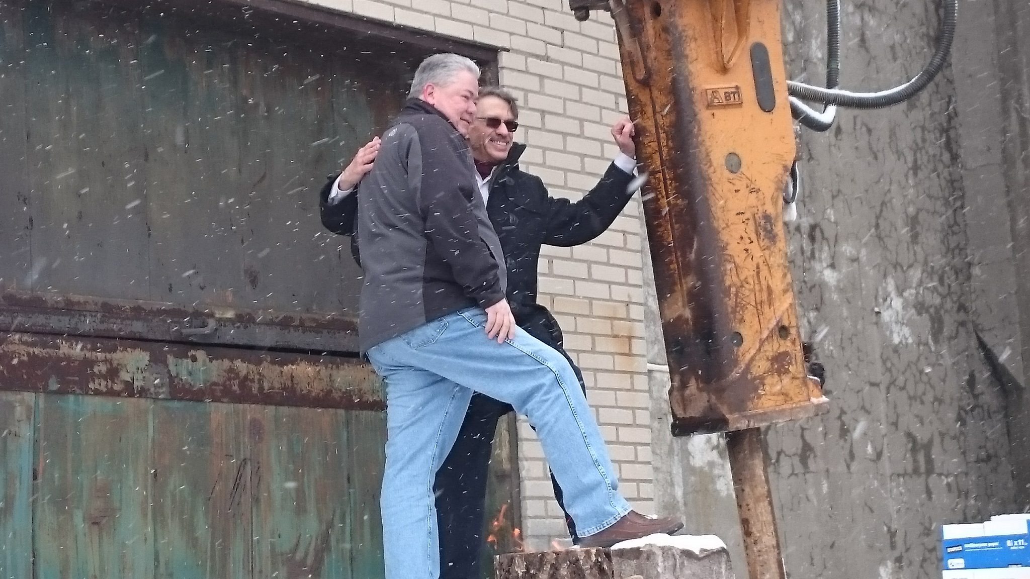 Demolition Of The Old Grundy Powerhouse Begins