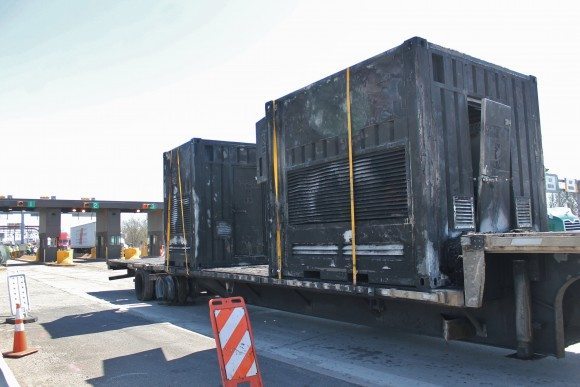 The damaged transformers. Credit: Tom Sofield/LevittownNow.com