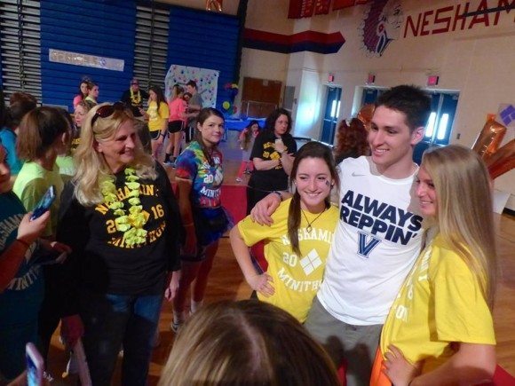 Villanova basketball star Ryan Arcidiacono visiting Neshaminy's Mini-THON. Credit: Neshaminy School District