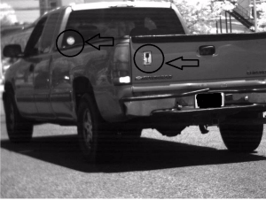 The car the suspect was last spotted in.  Credit: Bucks County District Attorney's Office