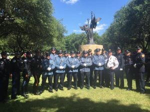 Officers from across Bucks County in Dallas. Credit: Middletown police