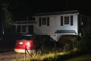 The house where police were focusing their attention Tuesday night and Wednesday morning.  Credit: Tom Sofield/LevittownNow.com