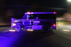 An armored truck arrives at the scene. Credit: Tom Sofield/LevittownNow.com