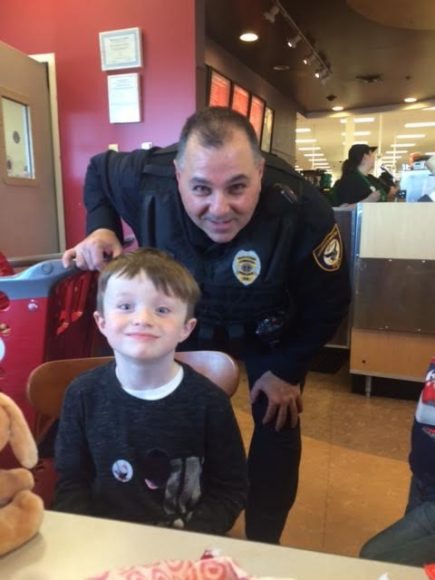 DJ Sand and Officer Russo. Credit: Melisa Batot/ Detective Christopher Jones Foundation