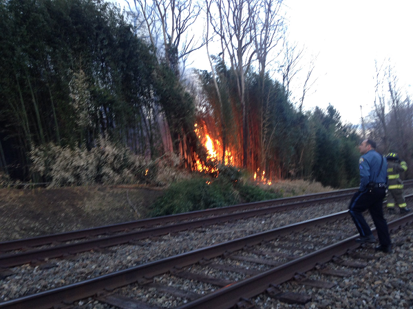 Fire Causes Problems Along West Trenton Line