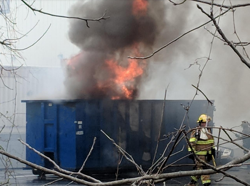 Dumpster Fire Causes Black Smoke Plume Over Middletown