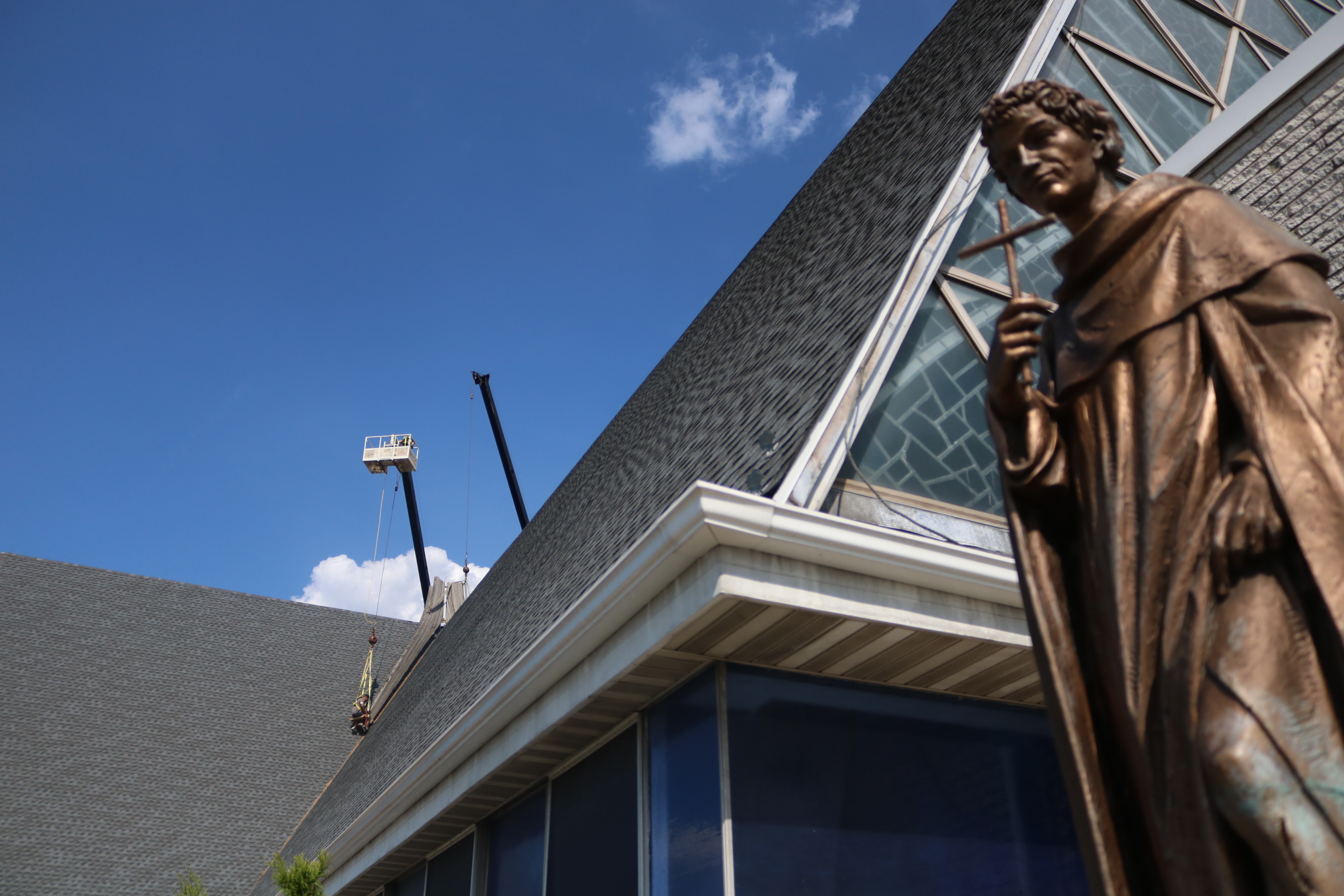 Iconic Levittown Steeple Removed Due To Storm Damage