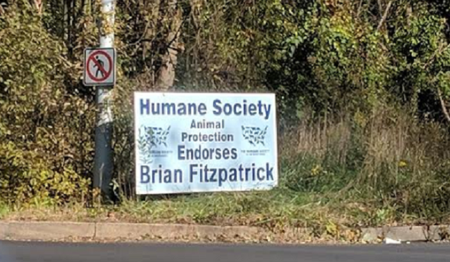 Congressman Fitzpatrick’s Campaign Working To Fix Signs