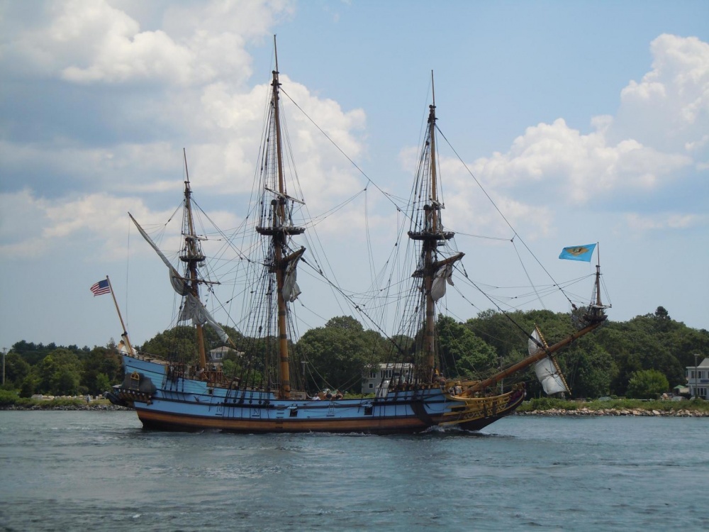 Replica Of Tall Ship That Make 1638 Trans-Atlantic Voyage Visiting Bristol