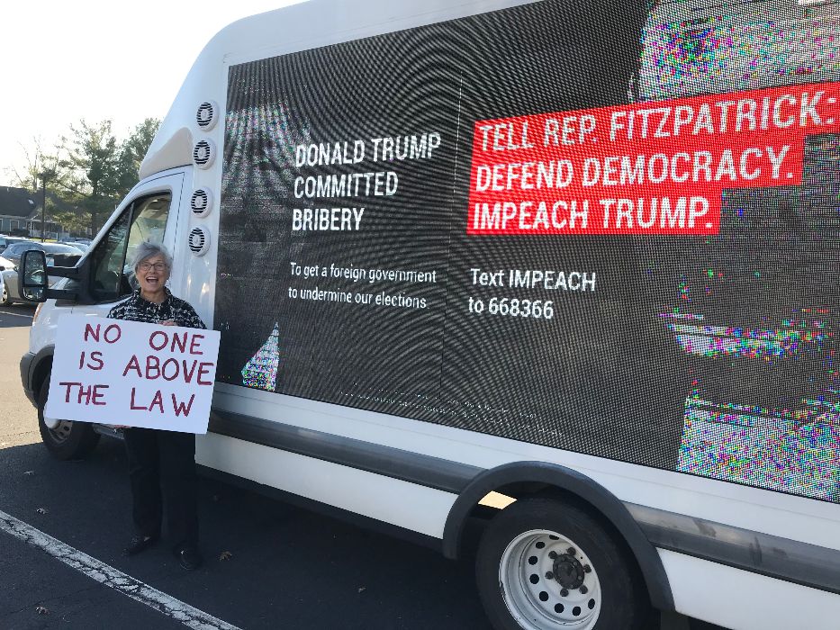 Billboard Truck Displays Message Calling On Congress To Impeach President