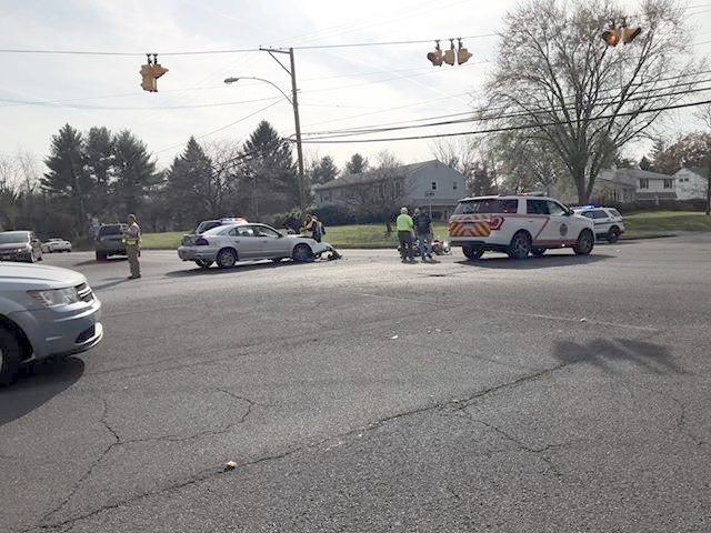 No Serious Injuries In Car, Motorcycle Crash