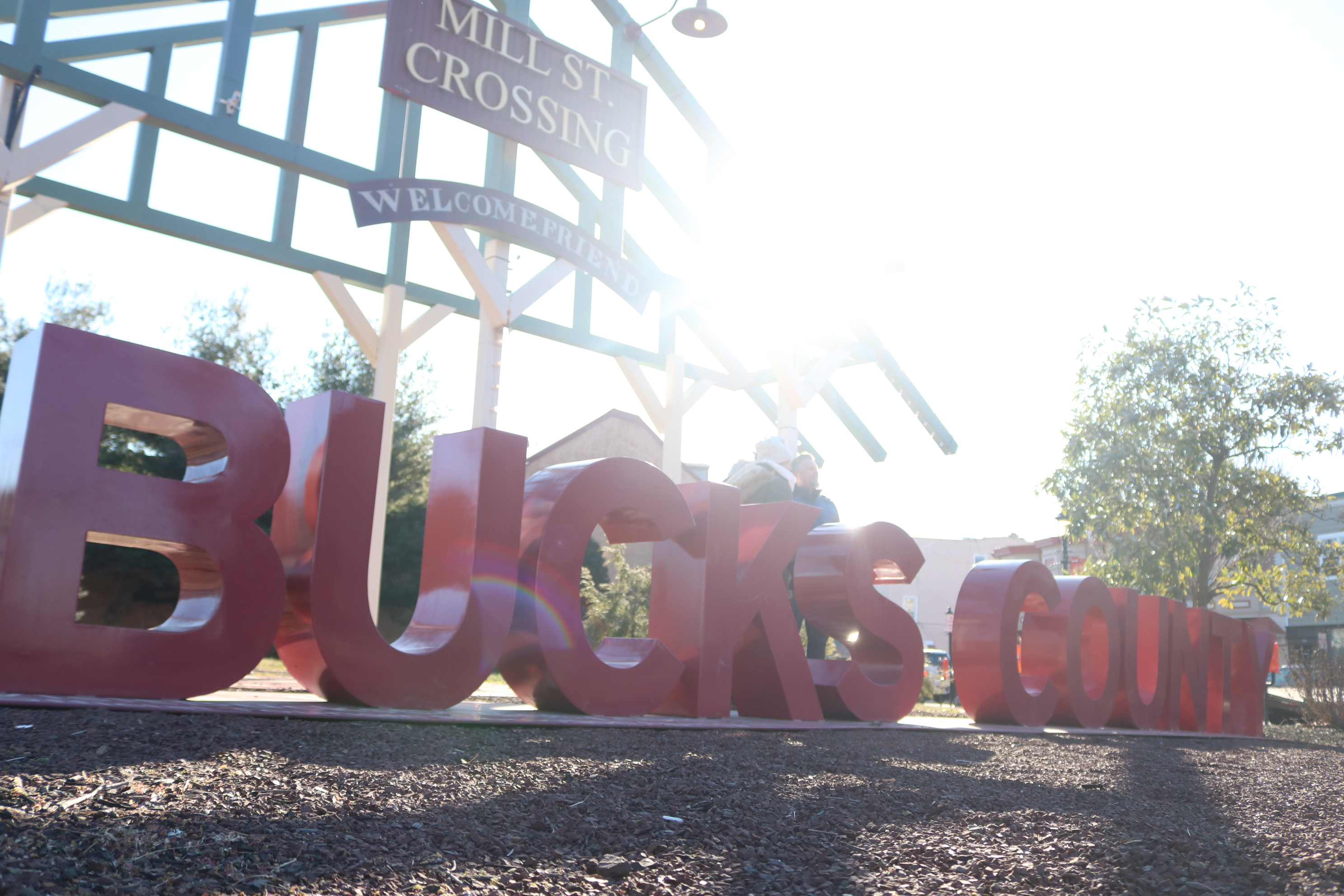 2,400-Pound Bucks County Sign Installed On Mill Street