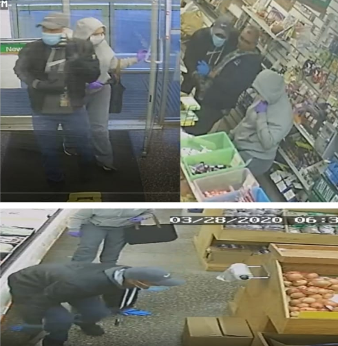 Two Wearing Surgical Masks Rob Produce Shop