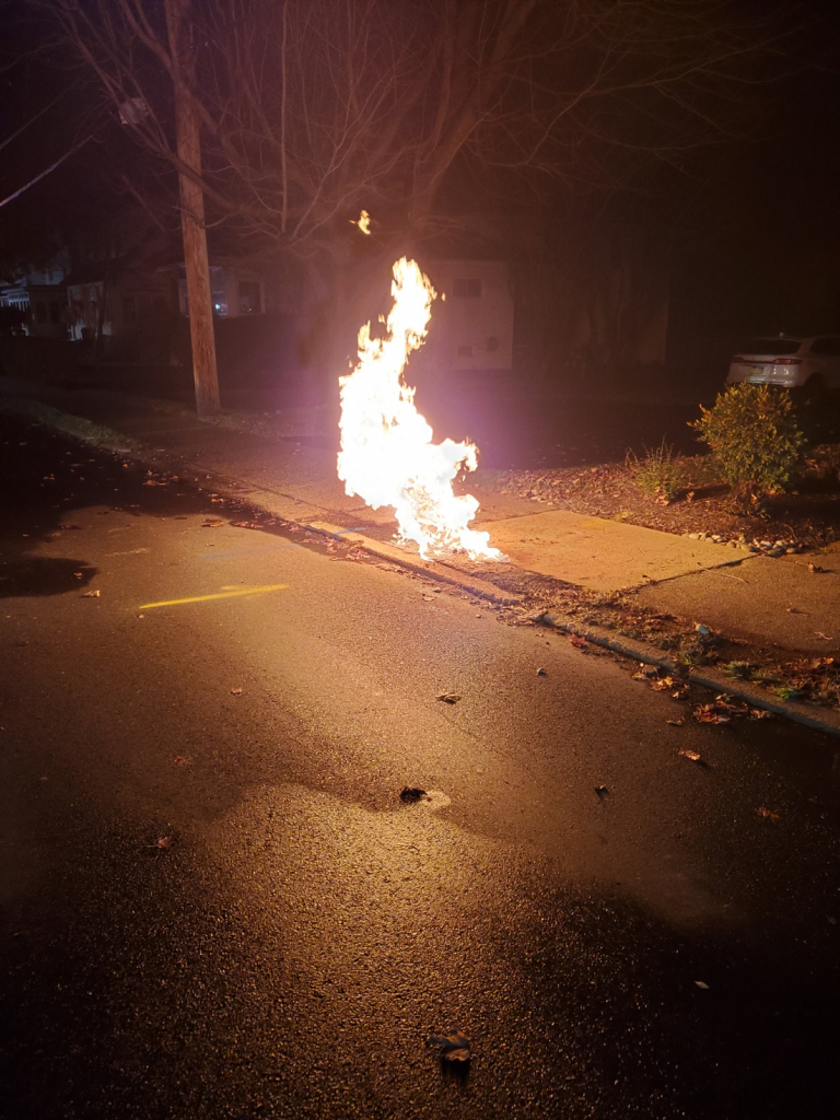 Storm Causes Gas Line Fire - LevittownNow.com