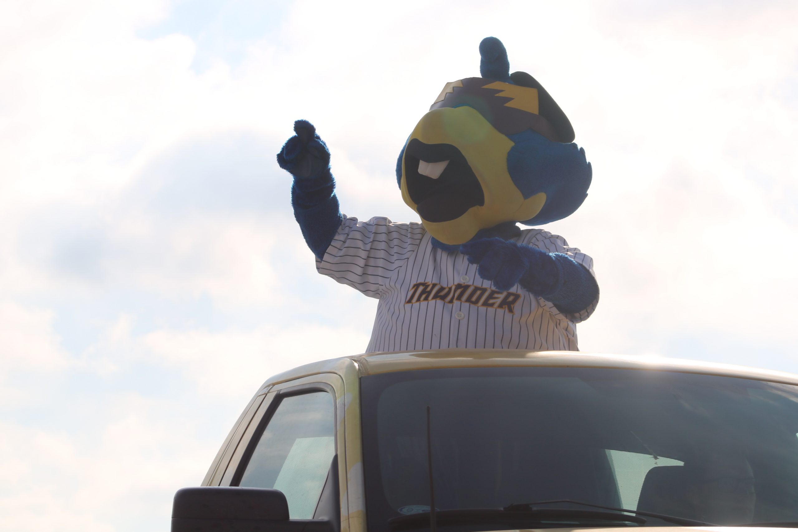Trenton Thunder’s Boomer Cruises Through Levittown