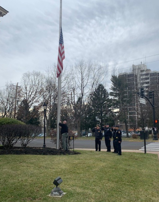 Bristol Police Lower Flag To Honor Fallen Officer