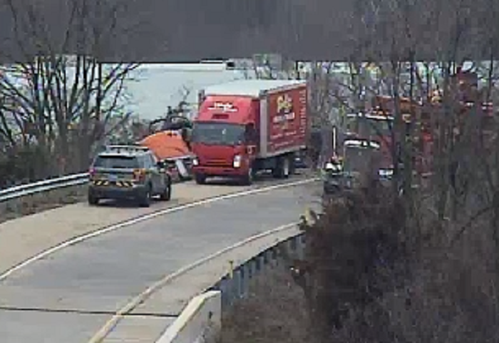 Tractor-Trailer Goes Off I-95 Off-Ramp