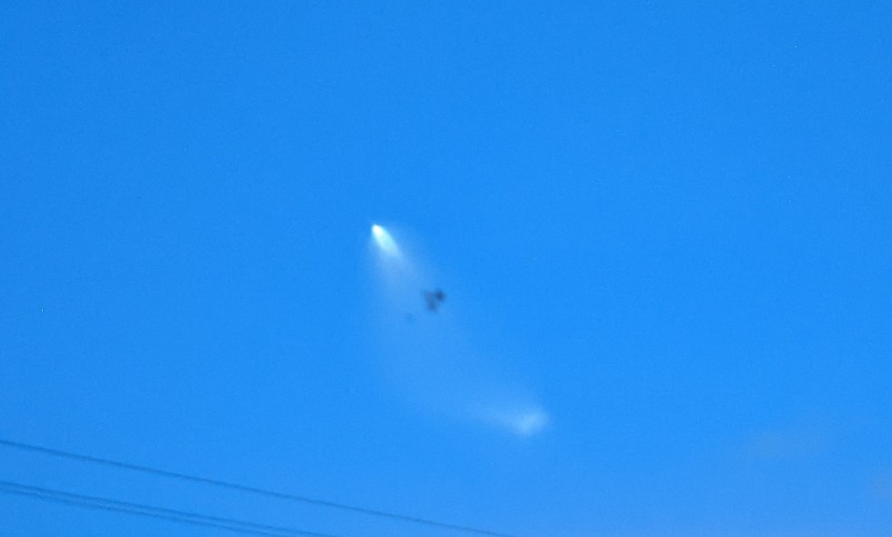 Rocket Streaks Across Levittown Sky