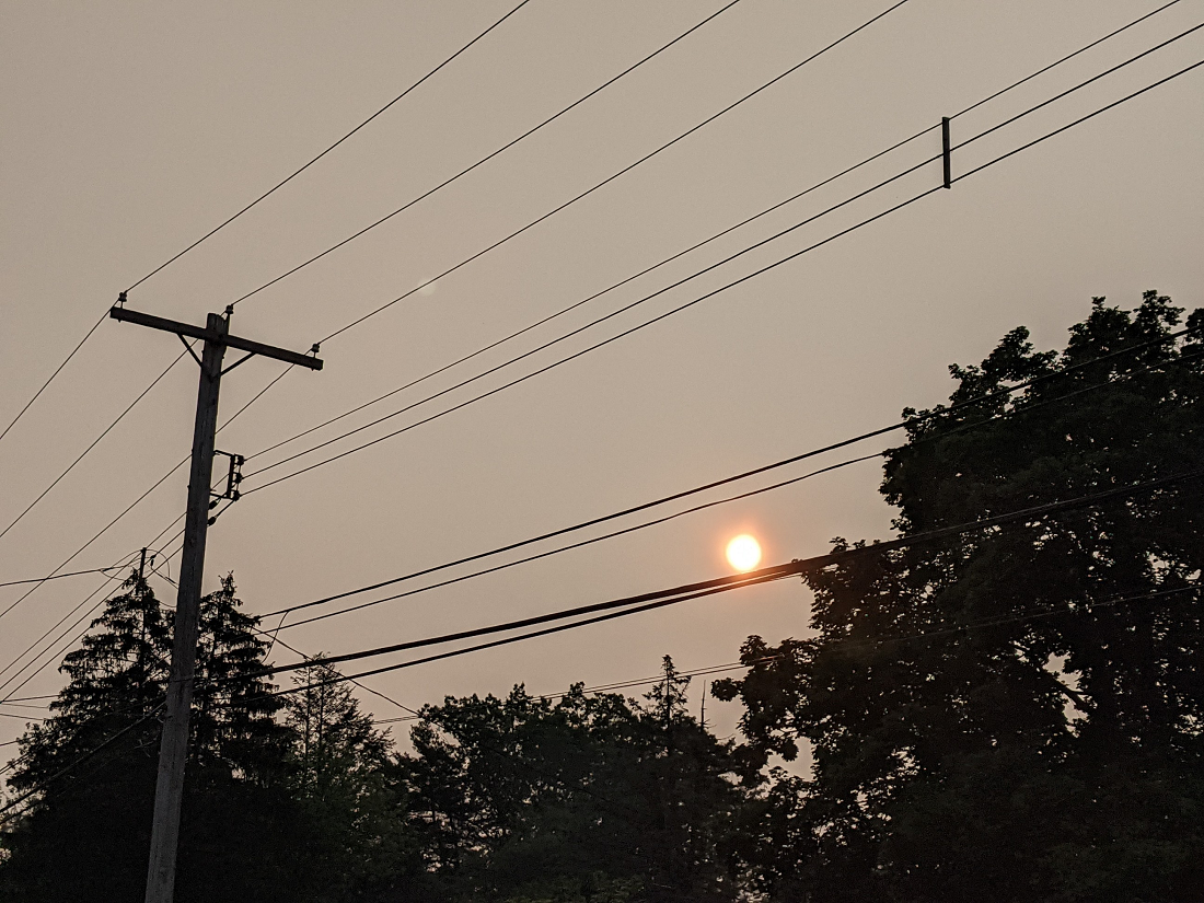 Wildfire Smoke Blows Over Area