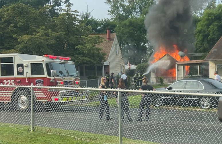 Garage Goes Up In Flames